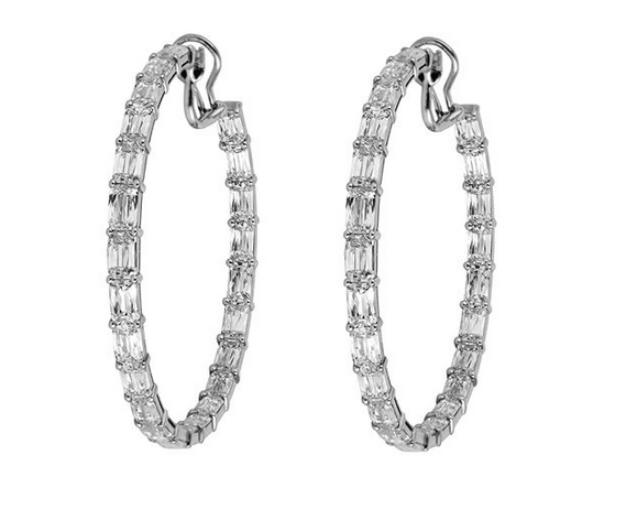 Серьги-кольца Chopard High Jewellery из белого золота с бриллиантами